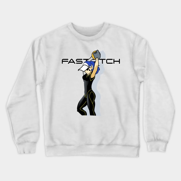 .Fastpitch Fastball Crewneck Sweatshirt by Spikeani